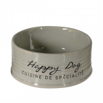 DUVO+ Keramická miska pro psy HAPPY DOG - šedá 18,5cm 1000ml