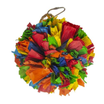 DUVO+ Závěsná barevná hračka pompon z kukuřičných listů pro exoty M 17,2x10,8x10,5cm