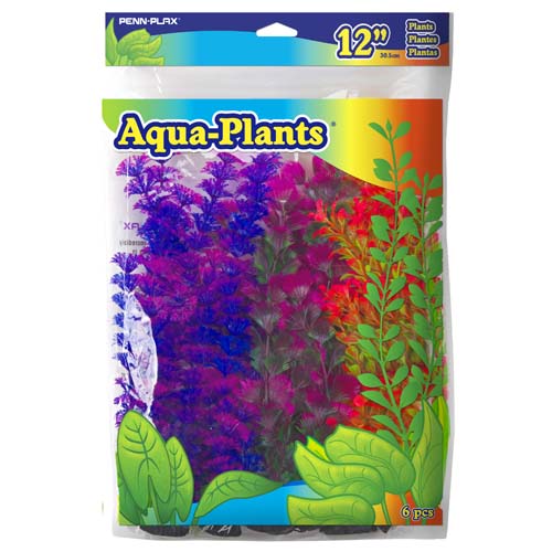 PENN PLAX Umělé rostliny 30,5 cm barevné 6ks sada