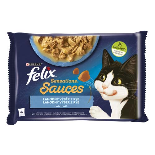 FELIX Sensations Sauces kapsička 4x85g treska a sardinky v lahodné omáčce