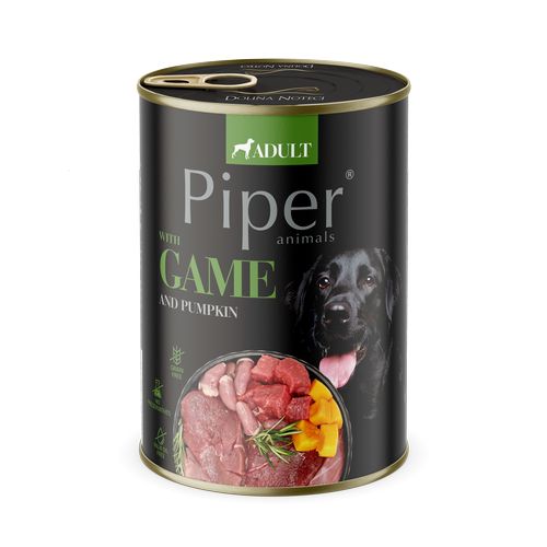 PIPER ADULT 400g konzerva pro dospělé psy zvěřina a dýně