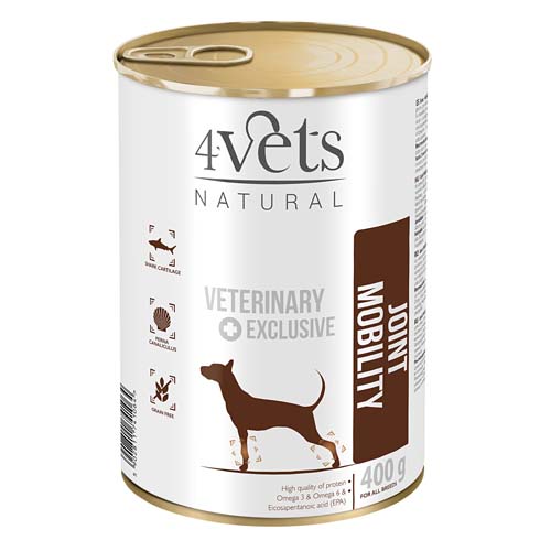 4Vets NATURAL VETERINARY EXCLUSIVE JOUNT MOBILITY 400g pro psy na klouby a mobilitu