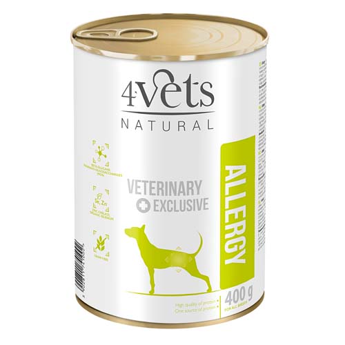 4Vets NATURAL VETERINARY EXCLUSIVE ALLERGY Lamb 400g pro psy s potravinovou intolerancí (Jehně)