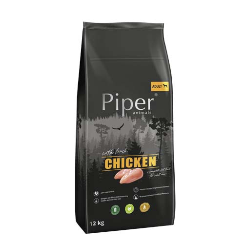 PIPER ANIMALS ADULT fresh chicken 12kg granule pro dospělé psy s čerstvým kuřecím masem