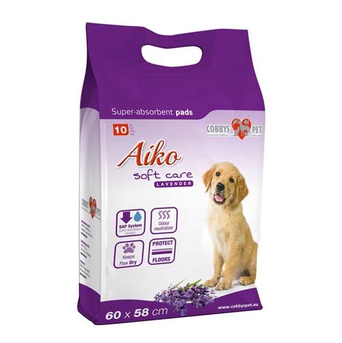 AIKO Soft Care Lavender 60x60cm 10ks pleny pro psy s levandulí