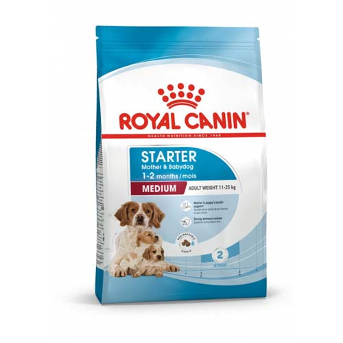 ROYAL CANIN SHN MEDIUM STARTER MOTHER & BABY DOG 15kg krmivo pro středně velké feny na konci březosti a jejich štěňátka od odstavu do 2 měsíců