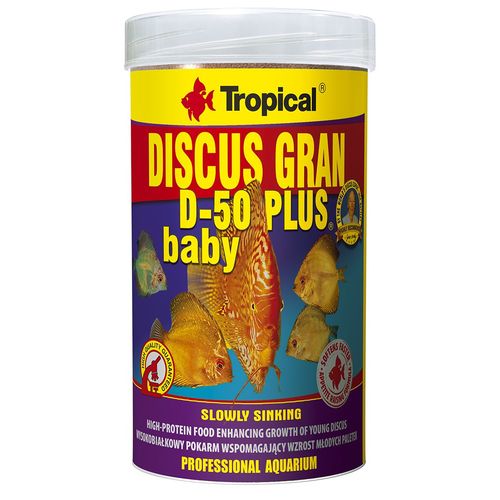 TROPICAL Discus Gran D-50 Plus Baby 100ml/52g granulované krmivo pro terčovce