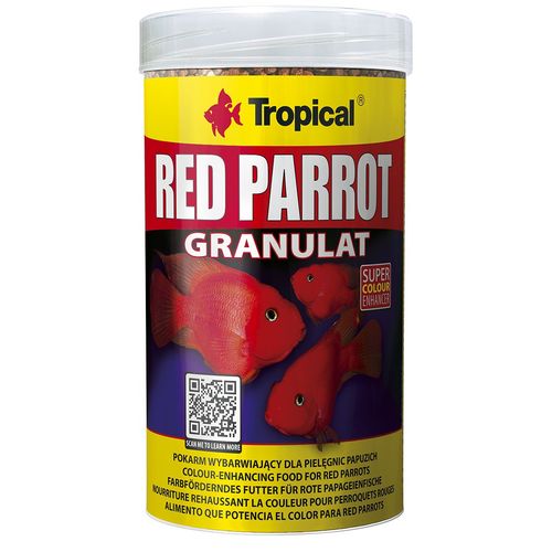 TROPICAL Red Parrot Granulat 250ml/100g vybarvujúcí krmivo pro cichlidy papuščí