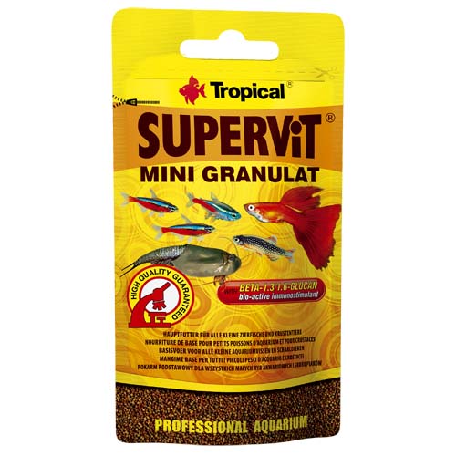 TROPICAL Supervit Mini Granulat 10g mnohosložkové krmivo pro akvarijní ryby
