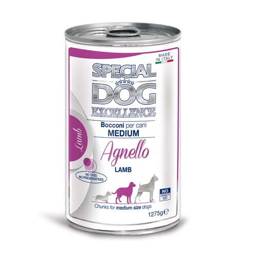 MONGE SPECIAL DOG EXCELLENCE MEDIUM ADULT jehně kousky 1.275g konzerva
