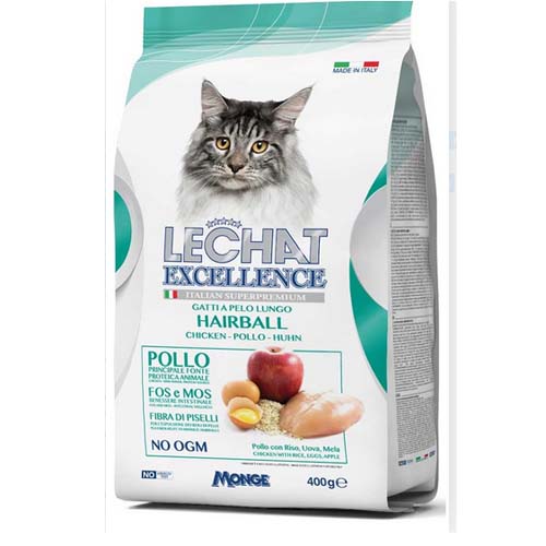 MONGE LECHAT EXCELLENCE HAIRBALL 400g 30/14 superprémiové krmivo pro kočky