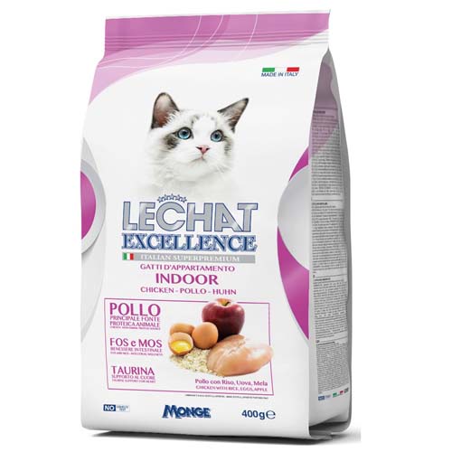 MONGE LECHAT EXCELLENCE INDOOR 400g 31/14 superprémiové krmivo pro kočky