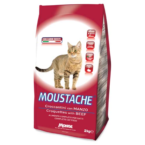MOUSTACHE Croquettes 26/11 2kg hovězí granule pro dospělé kočky