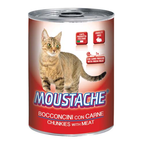 MOUSTACHE Cat Chunks maso 415g pro dospělé kočky