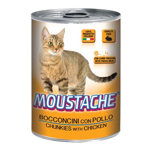 MOUSTACHE Cat Chunks kuře 415g pro dospělé kočky