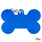 MF BLUE XL ALUMINUM BONE 4,8x3,15 cm gravírovateľný přívěsek