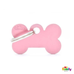 MF SMALL BONE ALUMINUM PINK 1,9x3 cm gravírovateľný přívěsek