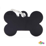 MF BIG BONE ALUMINUM BLACK 2,5x3,8 cm gravírovateľný přívěsek