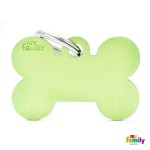 MF BIG BONE ALUMINUM GREEN 2,5x3,8 cm gravírovateľný přívěsek