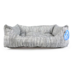 DUVO+ Měkký pelíšek pro psy s extra hrubým polštářem 45x30x15cm šedý