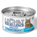 MONGE LECHAT EXCELLENCE MOUSSE Pěna s tuňákem a vepřovým masem pro sterilizované kočky 85g