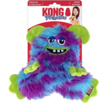 KONG Frizzles Razzle barevná pískací plyšová hračka pro psy 6,5x13x16,5cm