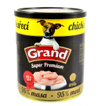 GRAND SUPER PREMIUM Dog Chicken 95% masa 850g kuřecí maso