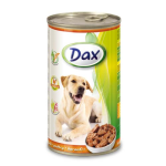 DAX konzerva pro psy 1240g s drůbeží