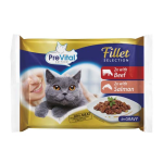 PreVital Fillet Selection kapsička kočka hovězí-losos 4x85g v omáčce