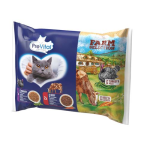 PreVital Farm Selection 4x85g kapsička pro kočky 2xhovězí-mrkev + 2xkrůta-hrášek
