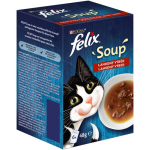 FELIX Soup 6x48g polévky s hovězím, kuřetem a jehněčím pro kočky