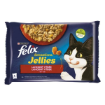 FELIX Sensations Jellies kapsička 4x85g s hovězím a kuřetem v lahodném želé