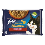 FELIX Sensations Sauces kapsička 4x85g s krůtou a jehněčím v lahodné omáčce
