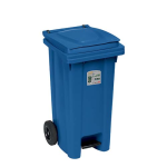 STEFANPLAST Mobilní odpadkový koš s pedálem 120l - 55x50x95cm / modrý