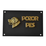 COBBYS PET POZOR PES 3D Zlatý retrívr 17x11cm
