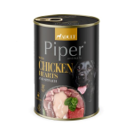 PIPER ADULT 400g konzerva pro dospělé psy kuřecí srdce a hnědá rýže