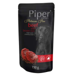 PIPER PURE Beef 150g hovězí a hnědá rýže kapsička pro dospělé psy