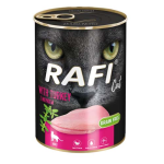 RAFI Cat Grain Free - Bezlepková konzerva s krůtím masem pro kočky 400g - konzerva