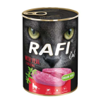 RAFI Cat Grain Free - Bezlepková konzerva s telecím masem pro kočky 400g - konzerva