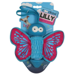 EBI COOCKOO LILLY gumová hračka pro psy 27x20x7,5cm růžový motýl