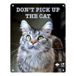 EBI D&D I LOVE HAPPY CATS kovová tabulka: ,,Don't pick up the cat