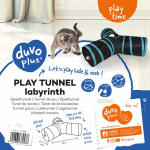DUVO+ Hrací tunel pro kočky s míčem a zvonkem ve tvaru 