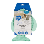 DUVO+ Lízací podložka pro psy a kočky ve tvaru ryby 23,5x18,5x0,8cm zelená
