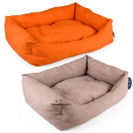 DUVO+ Komfortní pelíšek pro psy 60x45x16cm mix barev oranžový/ kaštanově hnědý