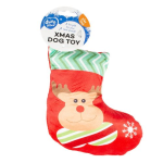 DUVO+ Vánoční hračka- Plyšová ponožka mix barev 18x15x7cm