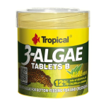 TROPICAL 3-Algae Tablets B 50ml/36g 200ks tabletové krmivo s řasami pro sladkovodní  a mořské ryby