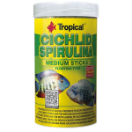 TROPICAL Cichlid Spirulina Medium Sticks 1000ml/360g krmivo ve formě plovoucích tyčinek pro cichlidy průměrné velikosti