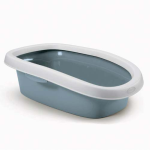 STEFANPLAST Sprint 10 white/steel blue toaleta 31x43x14cm pro kočky