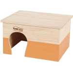 ZOLUX Obdélníkový dřevěný domeček pro hlodavce XL oranžový350x280x200mm