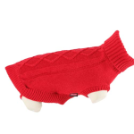 ZOLUX Legend pletený svetr s kapucí pro psy 35cm barva červená